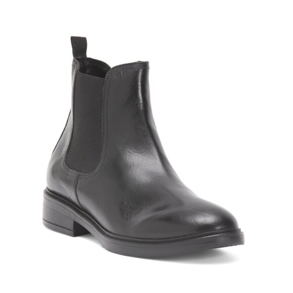 OROSCURO Black #1 Made In Italy Leather Chelsea Booties - Picture 1 of 2